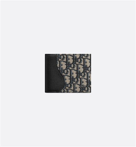 Dior Wallet Beige and Black Dior Oblique Jacquard 